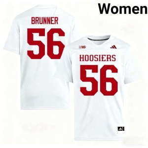 Joe Brunner High School The Hoosier State White Women College Football #56 Jerseys 494193-761
