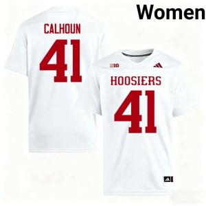 Keishaun Calhoun #41 Indiana Hoosiers College Football Official Women White Jersey 252665-555