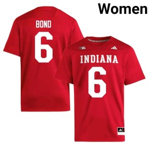 Lebron Bond Women Indiana College Football #6 Official Crimson Jerseys 850289-472