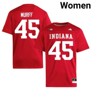 Lincoln Murff #45 IU Hoosiers Women College Football Game Crimson Jersey 517713-611