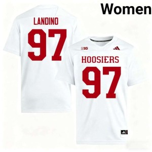 Mario Landino College Football White Indiana Hoosiers 2026-27 Women's #97 Jerseys 522075-257