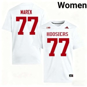 Matt Marek White Indiana Hoosiers Women 2026-27 #77 College Football Jerseys 421809-767