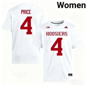 Myles Price Women #4 IU College Football White High School Jerseys 607296-463