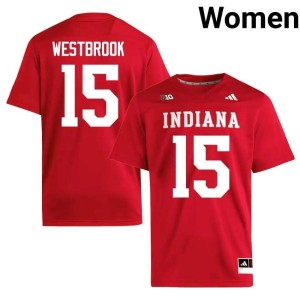 Nick Westbrook Crimson Womens Hoosiers Limited College Football #15 Jersey 489904-404