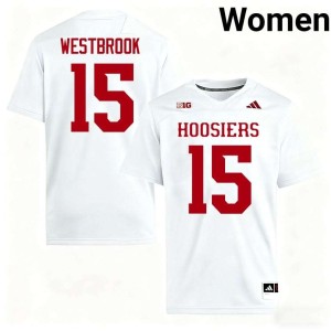 Nick Westbrook #15 Indiana Hoosiers White Limited Women's College Football Jerseys 960952-587