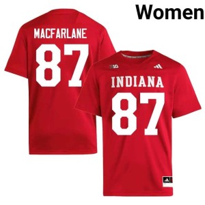 PJ MacFarlane College Football Alumni #87 Women's Crimson Jersey 473712-354