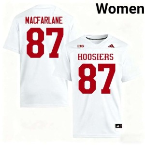 PJ MacFarlane White #87 College Football Women's Alumni Jerseys 825372-531
