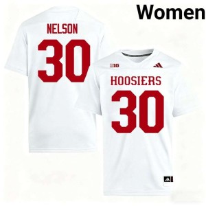 PJ Nelson IU White NCAA #30 College Football Womens Jerseys 193686-848