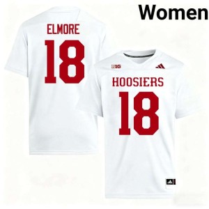 Parker Elmore Women's #18 White College Football Indiana Hoosiers Limited Jersey 370892-901