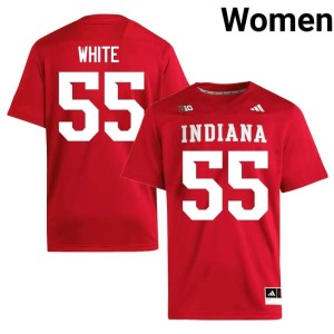 Rodney White College Football Limited #55 Women IU Hoosiers Crimson Jersey 313908-241