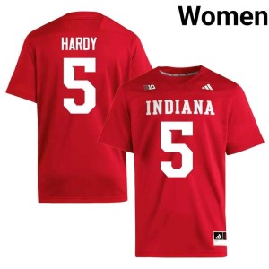 Rolijah Hardy Replica #5 College Football Crimson IU Hoosiers Womens Jerseys 820745-555
