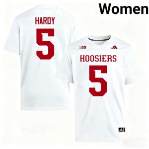 Rolijah Hardy College Football Womens University The Hoosier State #5 White Jerseys 246698-134