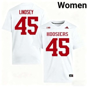 Sam Lindsey Women College Football Replica #45 University of Indiana White Jersey 758572-297