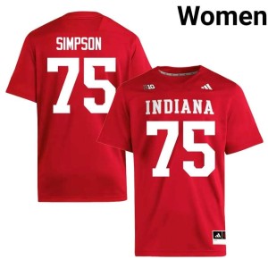 Sam Simpson College Football Indiana Crimson University Women's #75 Jerseys 542799-718