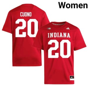 Sean Cuono #20 Indiana Hoosiers Women's Replica Crimson College Football Jersey 542738-268
