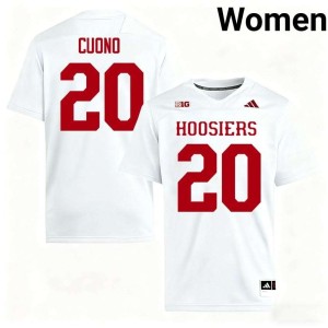 Sean Cuono White Replica Indiana Hoosiers College Football #20 Womens Jerseys 570029-300