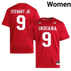 Seaonta Stewart Jr. College Football NCAA #9 Crimson Women Indiana Jersey 706419-968