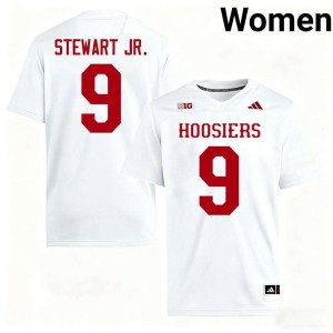 Seaonta Stewart Jr. NCAA White College Football Women's #9 Indiana Jerseys 272620-773