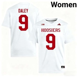 Stephen Daley Stitched White Womens #9 College Football Jersey 454403-987