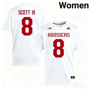 Stevie Scott III College Football #8 White Limited Women University of Indiana Jerseys 163115-952