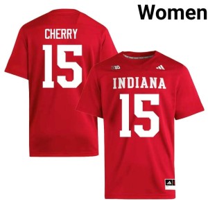 Tyler Cherry IU Alumni #15 Womens Crimson College Football Jerseys 682438-513