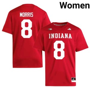 Tyler Morris University #8 College Football Crimson Womens University of Indiana Jersey 980983-752