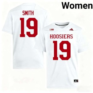 Zacharey Smith Indiana Hoosiers #19 White Women's College Football Official Jerseys 999402-910