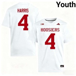 A.J. Harris Hoosiers White #4 Game College Football Youth Jerseys 596761-712