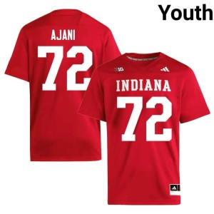 Adedamola Ajani Crimson College Football IU Youth #72 Embroidery Jersey 799038-427