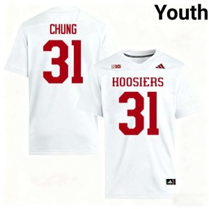 Anthony Chung Youth College Football The Hoosier State Official White #31 Jerseys 354257-109