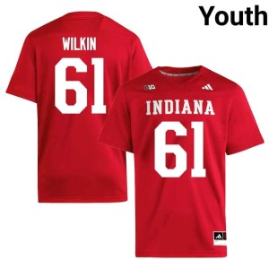 Baylor Wilkin Youth Crimson College Football Official #61 Indiana Hoosiers Jerseys 498263-777