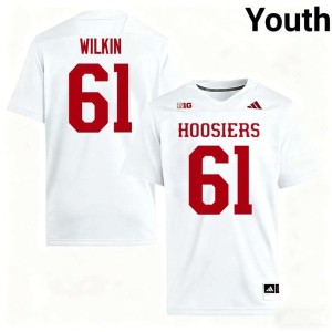 Baylor Wilkin Youth #61 White The Hoosier State College Football Embroidery Jerseys 982417-629
