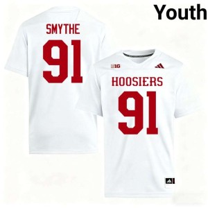Blake Smythe Stitched White #91 College Football Indiana University Youth Jerseys 414612-902