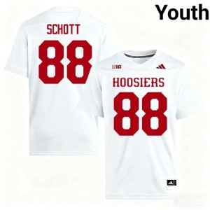 Brock Schott College Football Youth NCAA #88 White IU Jerseys 185831-697