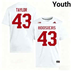 Bryce Taylor College Football Youth High School University of Indiana #43 White Jersey 874657-276