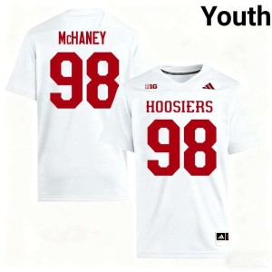 Cam McHaney Hoosiers White #98 College Football Youth Replica Jersey 675524-151