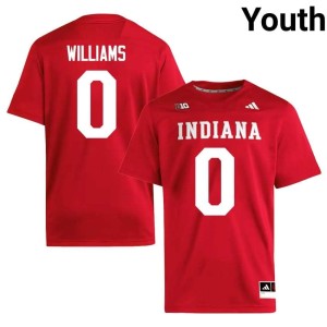 Carson Williams Hoosiers Player Crimson Youth College Football #0 Jerseys 914644-918
