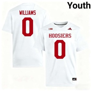 Carson Williams White #0 Youth Replica College Football Hoosiers Jersey 710115-369