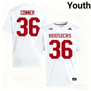Clay Conner #36 White College Football Youth Game Indiana Hoosiers Jerseys 233061-743