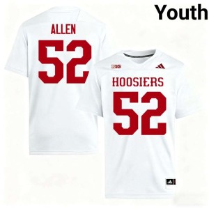 Clayton Allen College Football White Indiana Hoosiers University #52 Youth Jerseys 627932-473