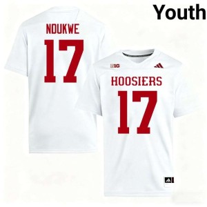Daniel Ndukwe #17 Youth Indiana University College Football White Game Jerseys 917862-993