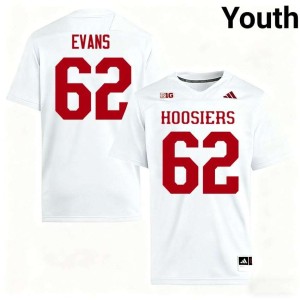 Drew Evans College Football Youth Indiana University #62 Alumni White Jerseys 863131-279