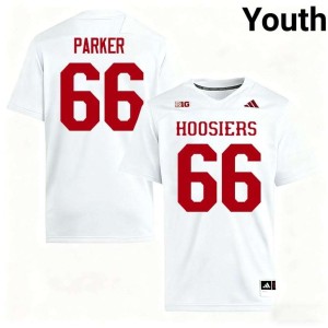 Evan Parker 2026 Hoosiers Youth #66 College Football White Jerseys 645651-417
