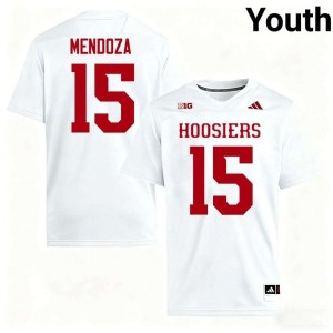 Fernando Mendoza #15 White Hoosiers Youth NCAA College Football Jerseys 607210-792