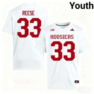 Garrett Reese University of Indiana College Football #33 White Youth 2026 Jerseys 897405-134