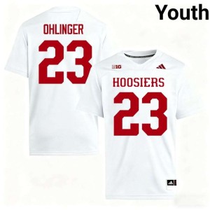 Henry Ohlinger #23 College Football 2026 Youth White Indiana University Jersey 102856-890