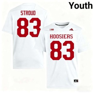 Hunter Stroud Youth White IU #83 College Football Embroidery Jersey 248150-168