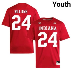 Ja'Dyn Williams #24 Game Youth The Hoosier State Crimson College Football Jersey 781582-588