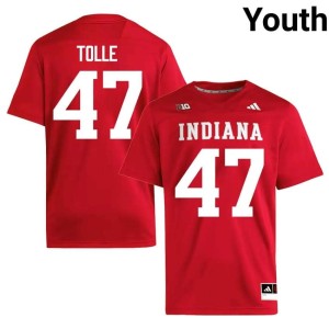 Jackson Tolle College Football Crimson #47 Limited IU Hoosiers Youth Jerseys 483675-649