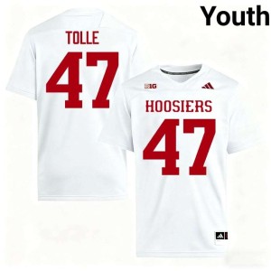 Jackson Tolle Youth College Football University of Indiana #47 Embroidery White Jerseys 443931-924